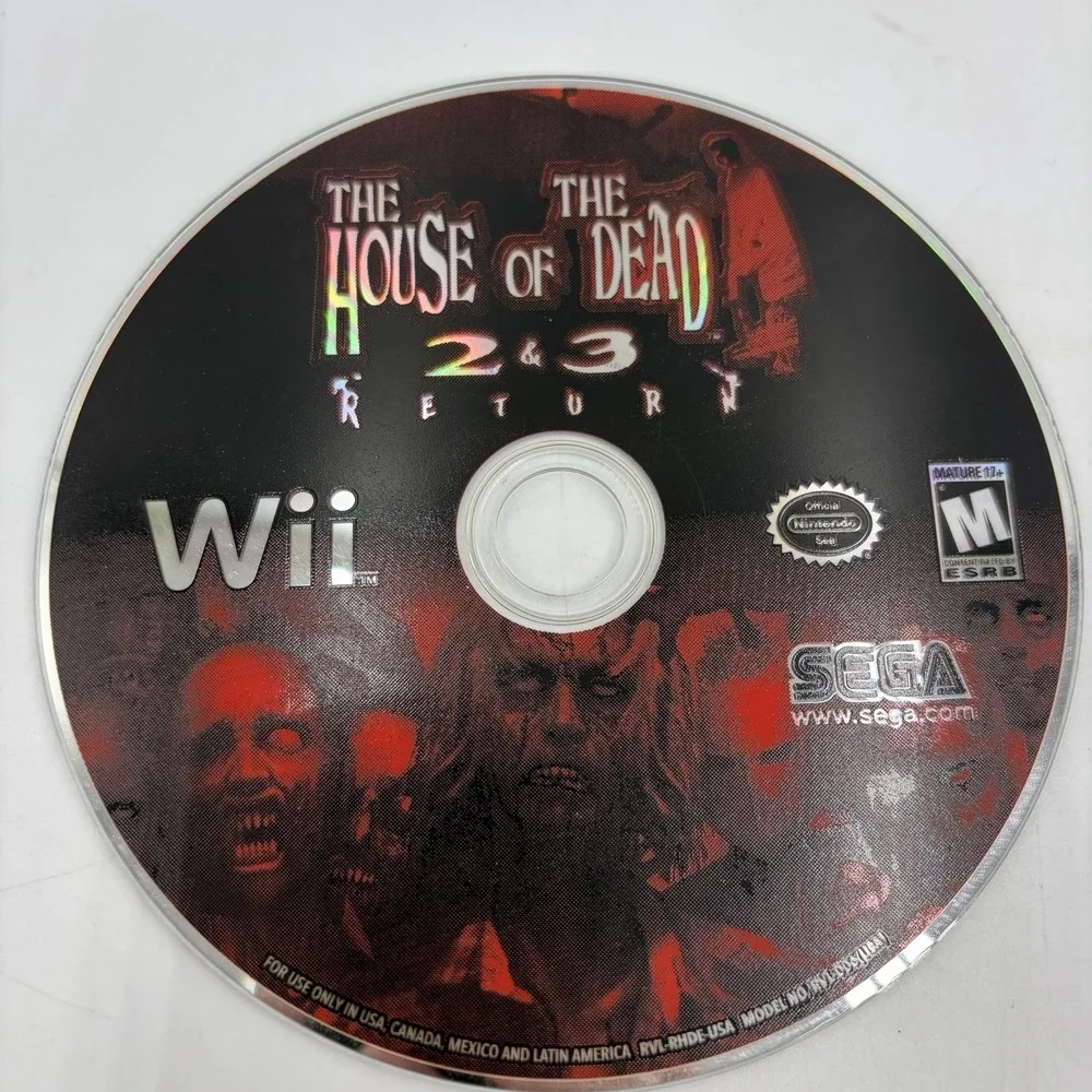 The House of the Dead 2 & 3 Return (Nintendo Wii, 2008) Disc Only Tested Works‎